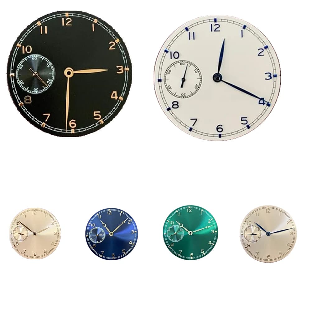 Cadran de montre Ultra fin 37mm, Option de couleur, 0.4mm, avec aiguilles, pour ETA 6497 ST3600, accessoires de remplacement de mouvement, 7 couleurs en option