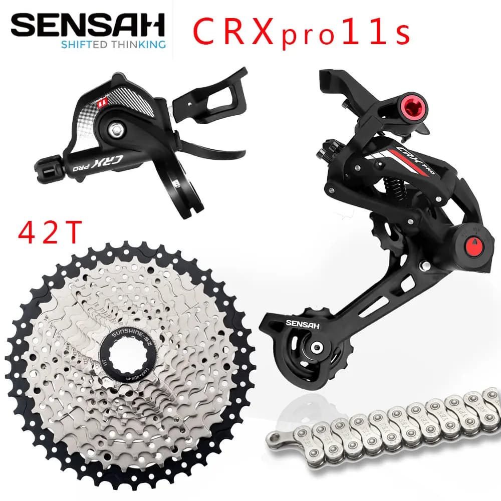 GENSAH-Dérailleur de vélo CRX Pro 11 vitesses, groupe de chaînes 11 S, accessoires de vélo, 42 t, 46t, YBouches