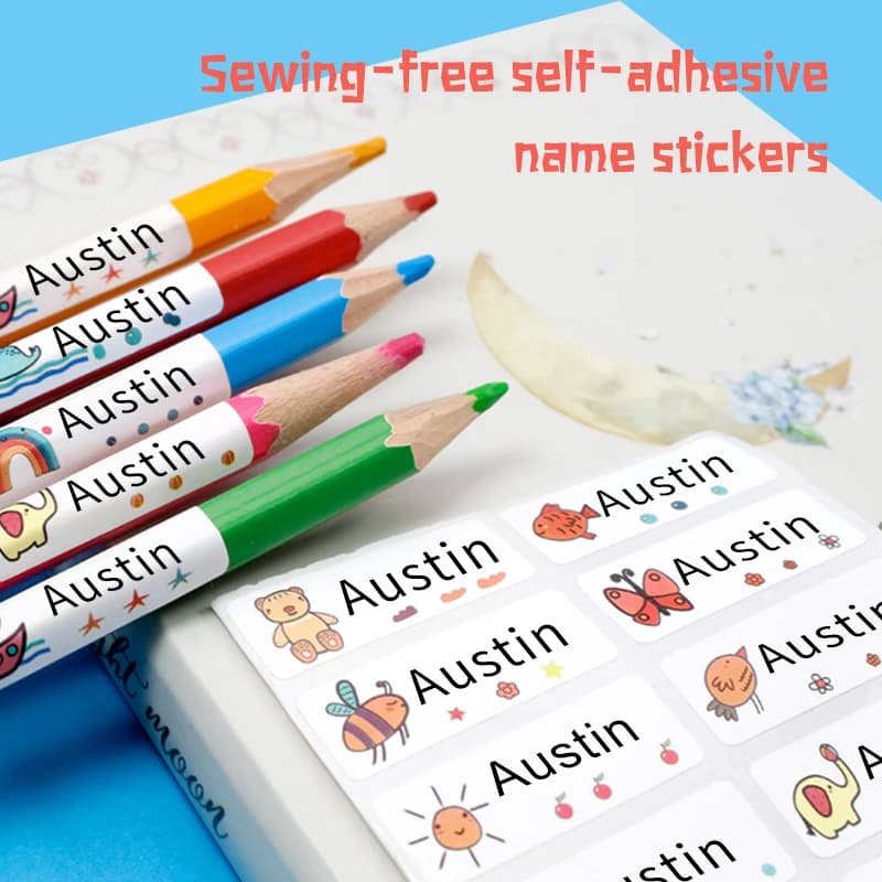 Autocollant pour étiquette nominative, autocollants personnalisés, étiquettes personnalisées imperméables, papeterie scolaire pour enfants, bouteille d'eau, crayon dinosaure