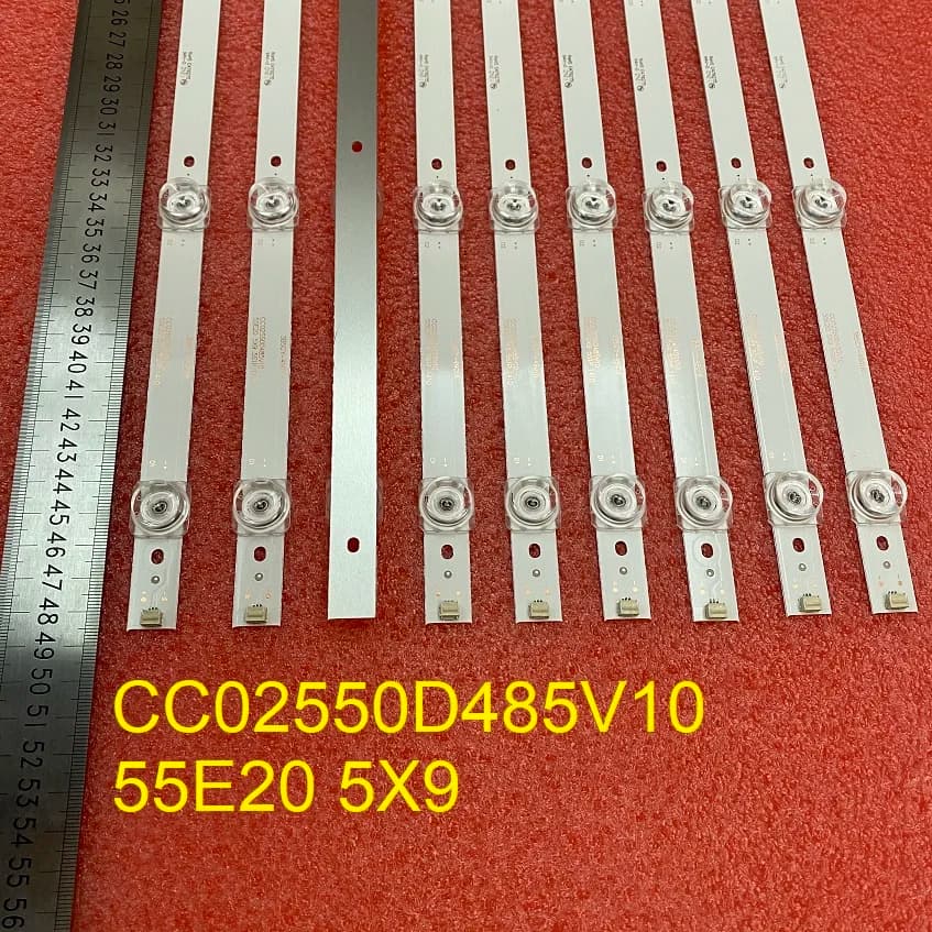 Bande de rétroéclairage LED pour BAIRD Tcape, HVN05.1, QT55I90IDLEChRC TI5511DLEDDS, CC02550D485V10, 55E20, 5X9, 5S1P, 55usy151x, 9 pièces/ensemble