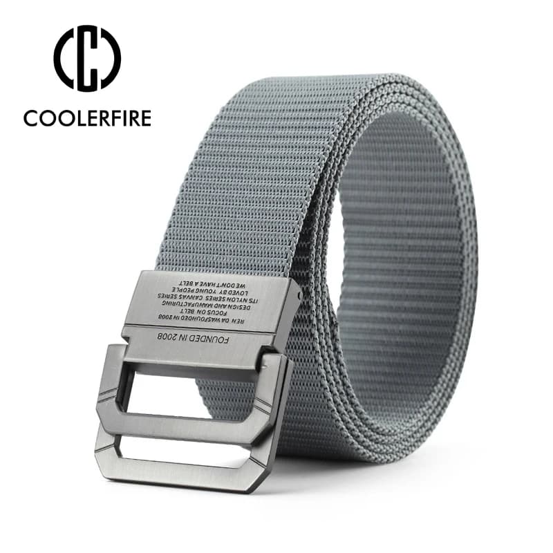 Ceintures pour hommes à boucle automatique, ceintures en métal pour hommes, ceintures en toile et nylon de haute qualité, ceintures décontractées pour le sport, étudiants HB009