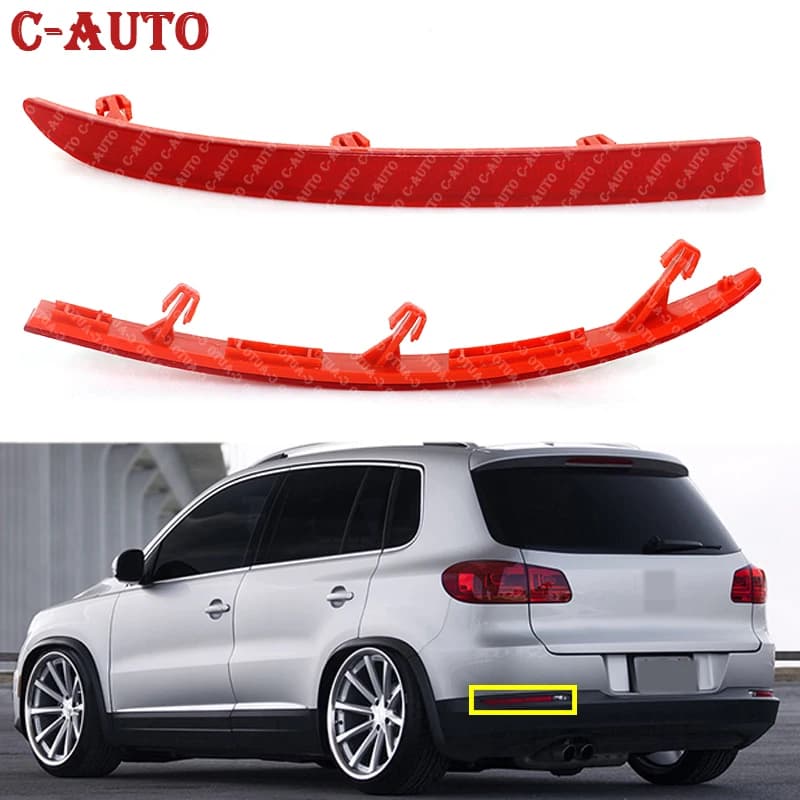 Réflecteur de marqueur de pare-chocs arrière rouge pour VW Tiguan, droit de voiture, magasins, 2008, 2009, 2010, 2011, 2012, 2013, 2014, 2015, 5 volontairement, 945105, 945106