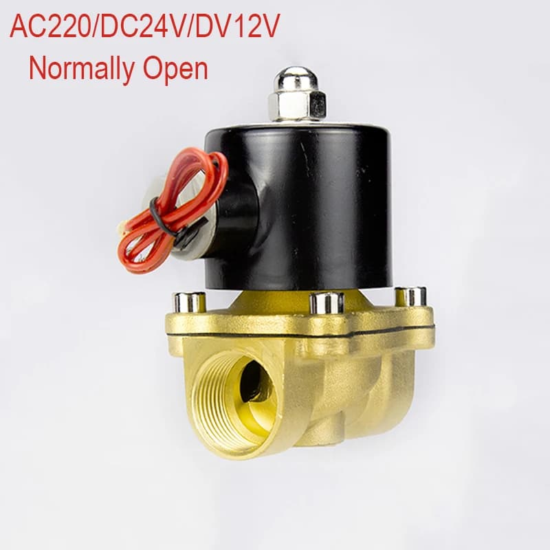 Vanne solénoïde électrique 1/4" 3/8" 1/2" 3/4" 1" DN8/10/15/20/25/50 normalement ouverte pneumatique pour eau, huile, air 12V 24V 220V