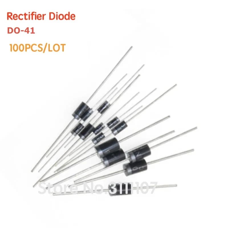 Diode redresseur 1N4007 1N5819 FR107 1N4001 1N5817 1N5399 UF4007 FR207 FR157 1N4004 1N4937 HER107 RL207 DO-41, 100 pièces/lot