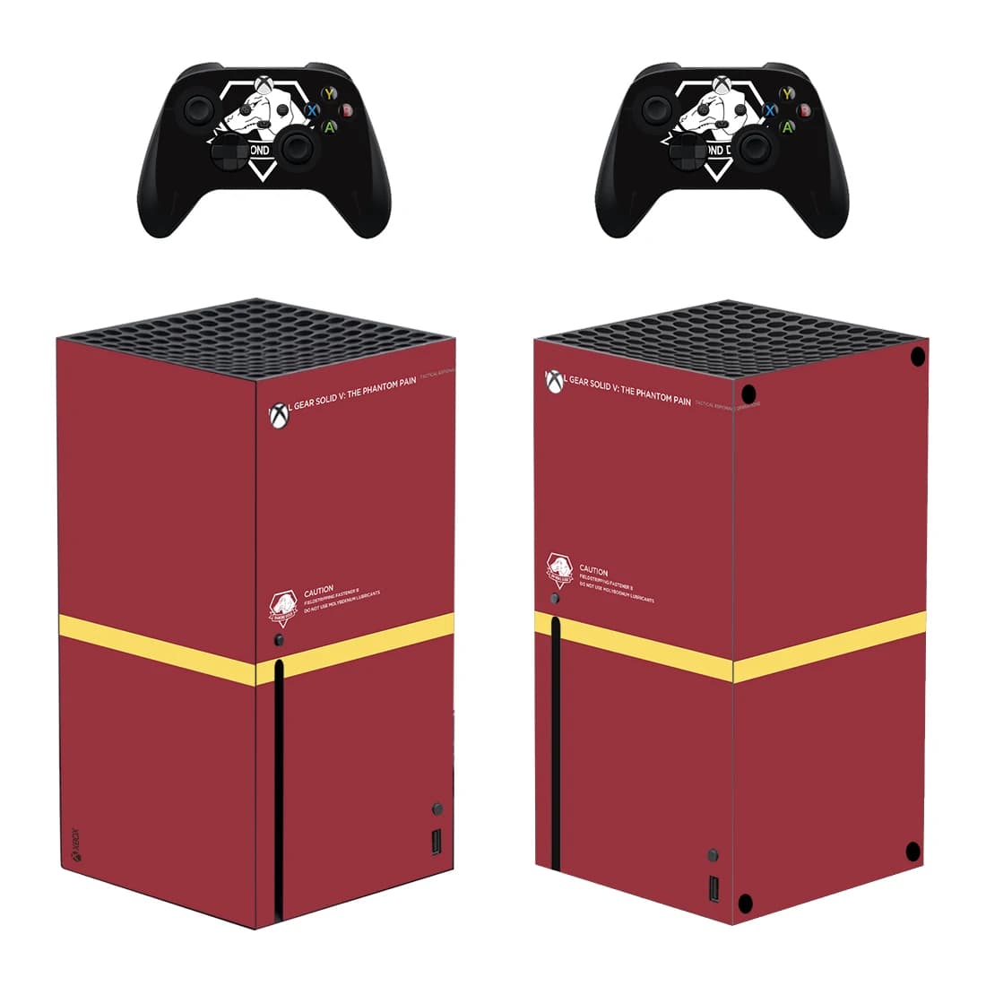 Metal Gear-Autocollant en vinyle pour console Xbox Series X et 2 manettes, autocollant en peau V solide, couverture de décalcomanie