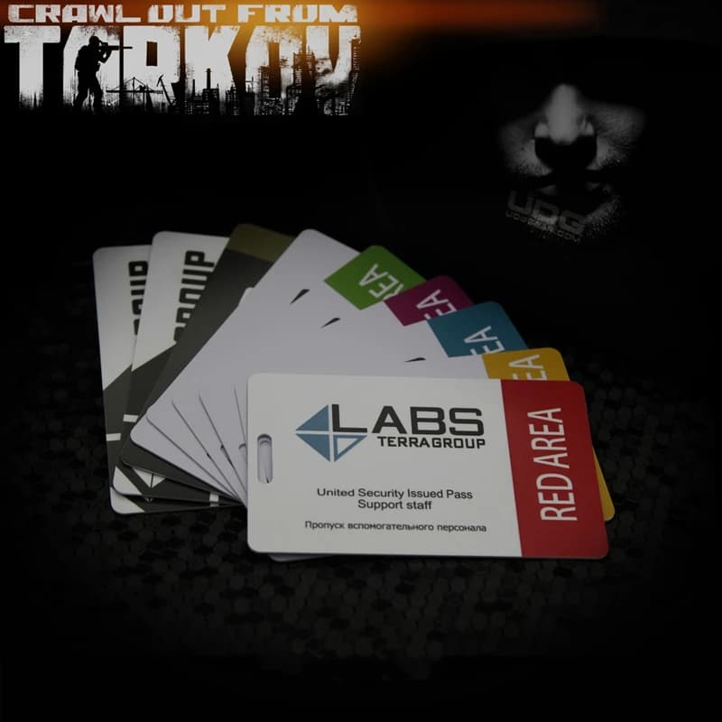 Escape from Tokyo ov TerraGroup Enrounding Labs Game Collection Key Card Props, Model Bus Access Control Pendant, Strengthening Stickers