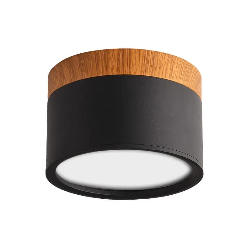 Plafonnier LED encastré 5W 7W 9W 12W 15W 18W, dimmable, style nordique, en bois, moderne, pour décoration intérieure
