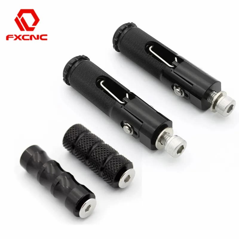 Pédale de repose-pieds pliante CNC universelle, pour Kawasaki Suzuki GSXR 600 750 1000 SV650 Ninja 250 Z1000 Z750 Z300 ZX6R-ZX14R