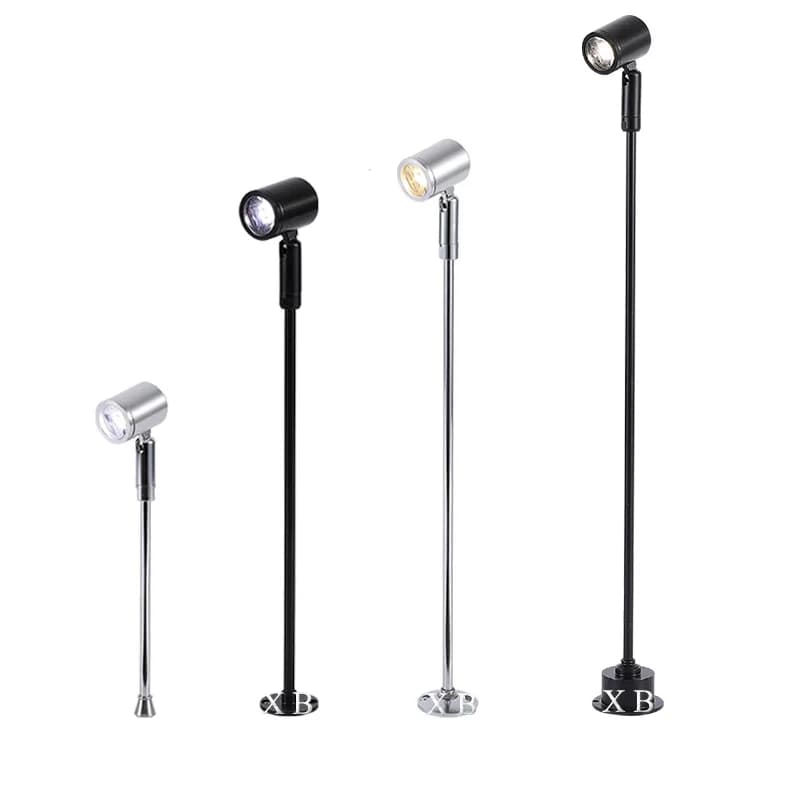 Spots LED Mini, éclairages de plafond encastrés LED 1W, ampoules montées en surface pour armoires, comptoirs, vitrines 100mm/200mm/300mm