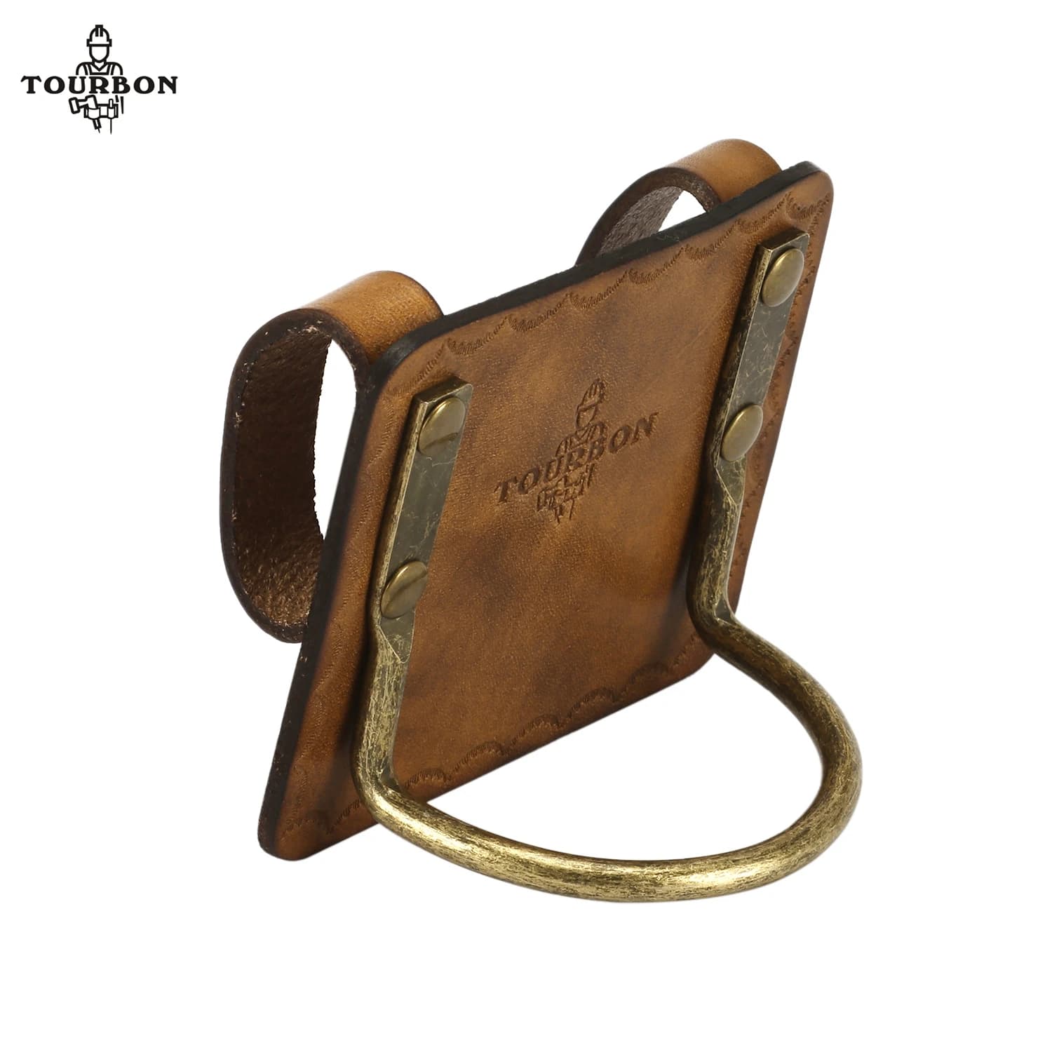 Tourbon-Étui en cuir véritable pour ceinture, outil de fente, boucle en acier rapDuty, hache URA et porte-marteau, 5cm