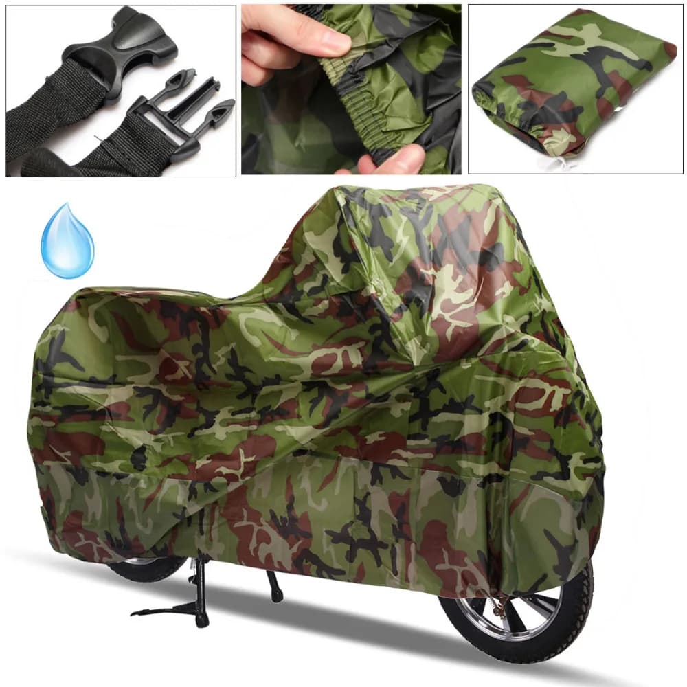 CamSolomon-Juste de moto étanche, protection UV extérieure, housses de scooter, vélo, pluie, anti-poussière, L, XL, média