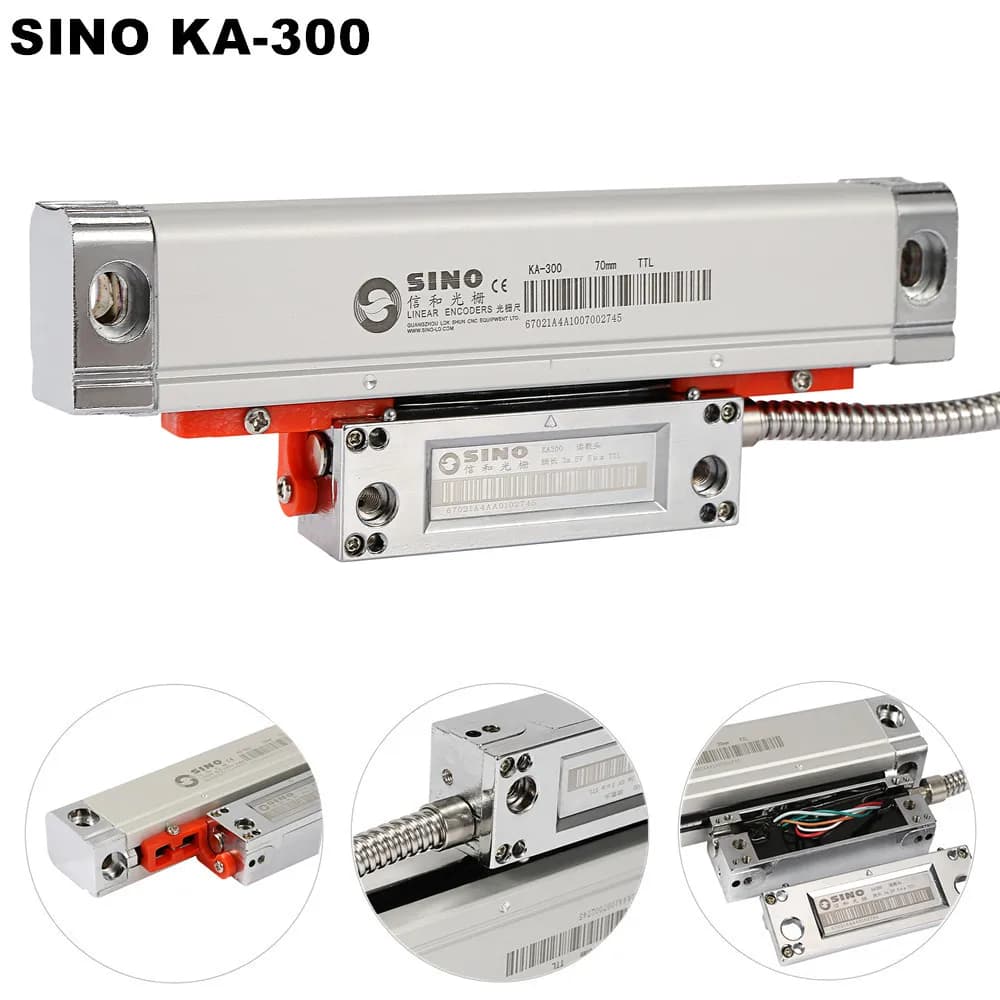 Meuleuse à capteur de déplacement linéaire KA-300, haute précision, règle à réseau numérique Sino KA300 470 520 570 620 670 720 770mm 5um TTL