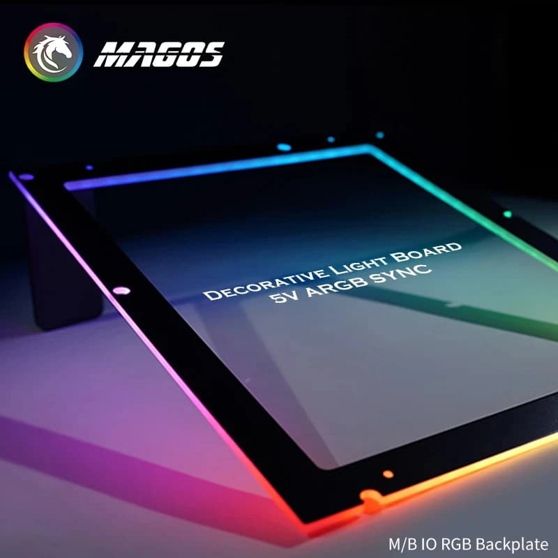 Cadre d'éclairage de carte mère ARGB pour ATX MATX ITX, plaque arrière bricolage M/B IO RVB, panneau décoratif d'armoire PC Modding, AHatchSYNC