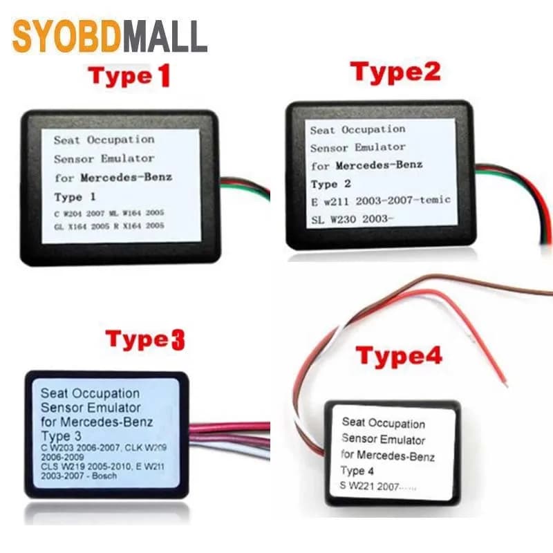 MB Type 1 Type 2 Type 3 Type 4 Type 6 en option pour W204 W211 W104 W230 X164 W171 capteur d'occupation de siège émulateur SRS