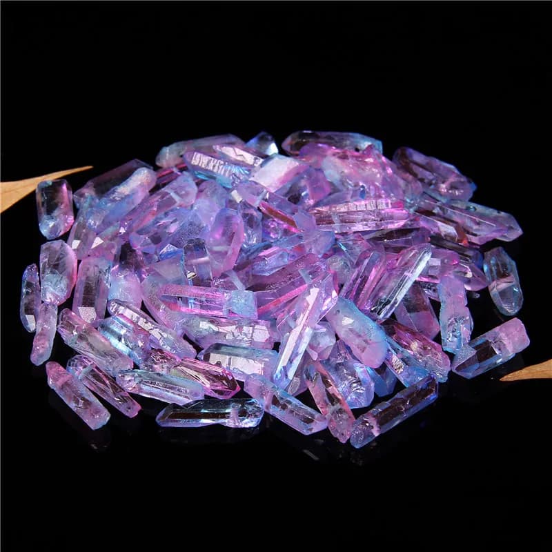 10/20/30 pièces de perles de cristal de Quartz naturel violet, percées sur le dessus, pointe de bâton graduée, perle ample pour la fabrication de bijoux à bricoler soi-même