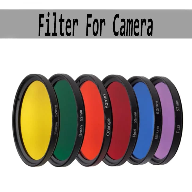 Kit de filtres polychromes pour filtre d'objectif d'appareil photo Sony DSLR 49mm 52mm 55mm 58mm 62mm 67mm 72mm 77mm filtre d'objectif bleu rouge Orange