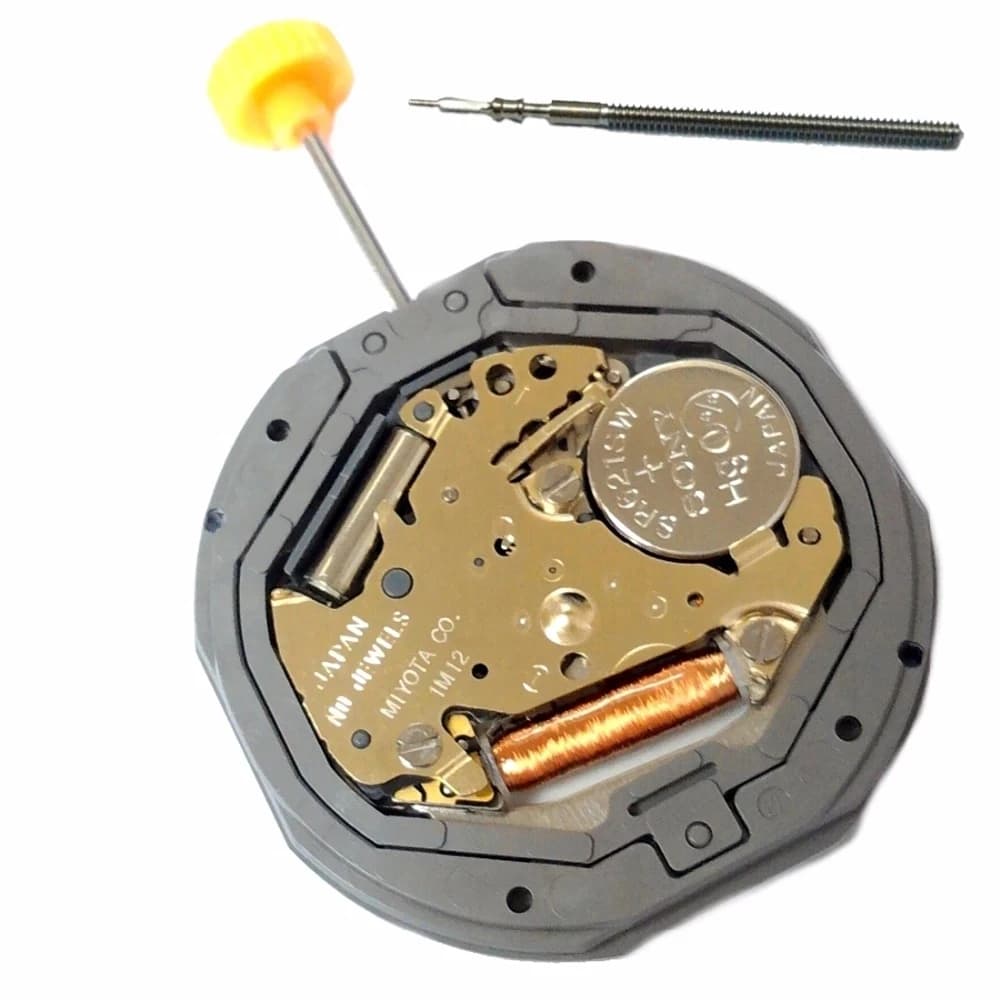 Mouvement de montre à quartz MIYOTA GM12, date à 3 heures, pile incluse