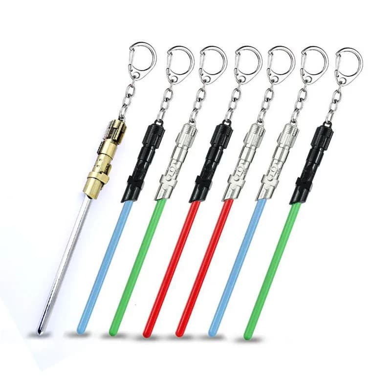 Porte-Clés en Métal avec Sabre Laser Télescopique, Jouets de Cosplay, 1 Pièce
