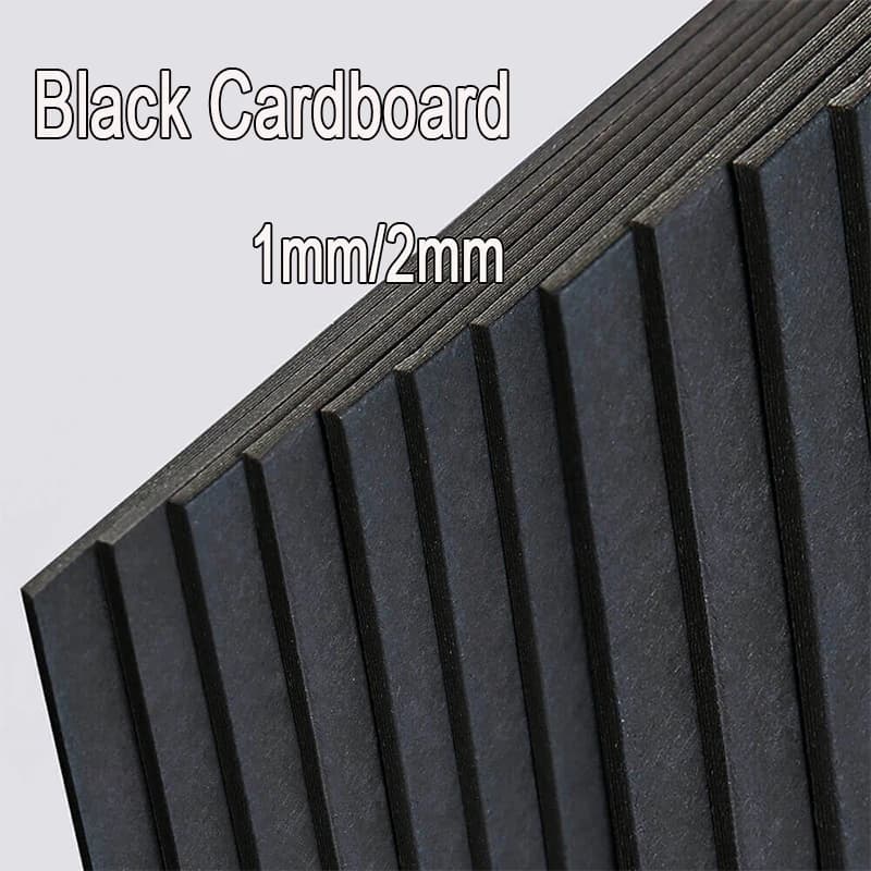 Papier kraft noir en carton épais, carte artisanale bricolage, papier artisanal exécutif, carton optique, panneau de support en carton d'140éré, A4, A3, 1mm, 2mm