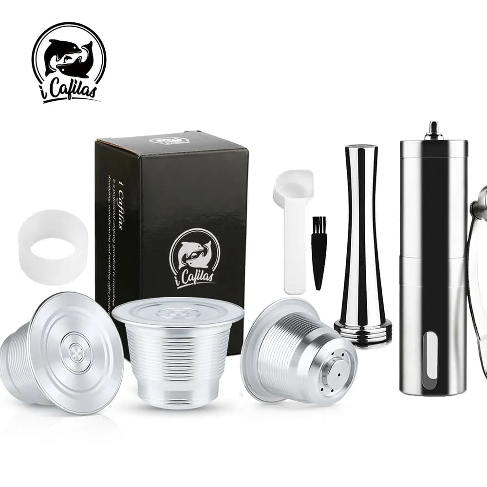 Nouvel Icafilar pour capsules de café Nespresso, filtres à café réutilisables en acier pour machine à café Mini C30 D30 & Pixie