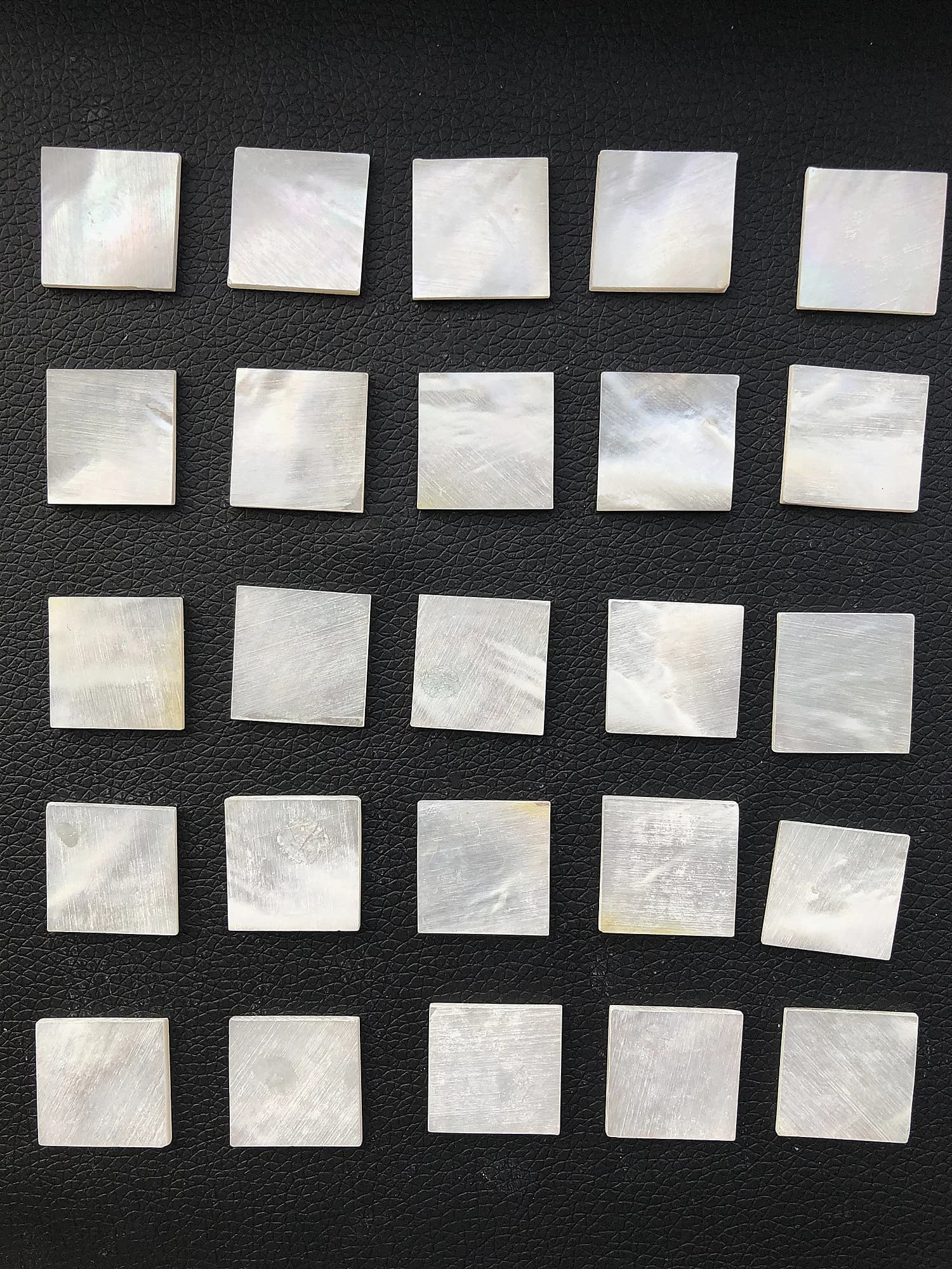 10 pièces de nacre MOP 20x20x1,5mm, incrustation de nacre pour luthier de guitare