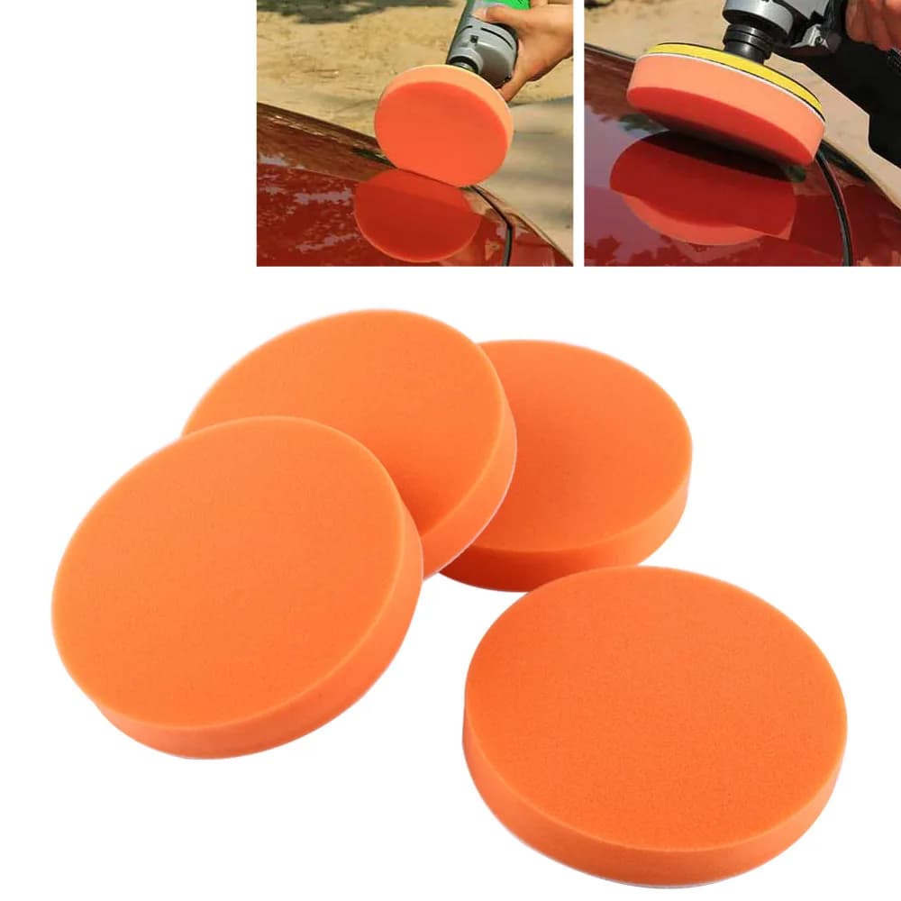 5/10 pièces 5 "125mm tampons de polissage de voiture mousse plate éponge tampon de cire Kit outil pour voiture polisseuse tampon soins automobiles tampons de polissage