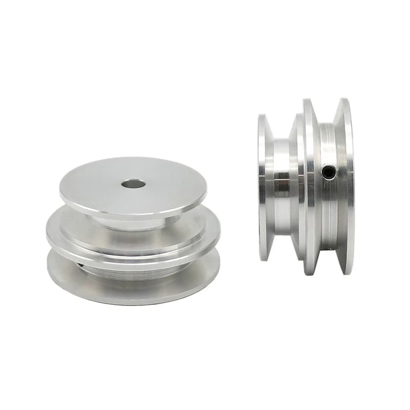 Poulie à Double rainure en alliage d'aluminium 40/50MM, roue de poulie en forme de V à alésage fixe de 8 à 20MM