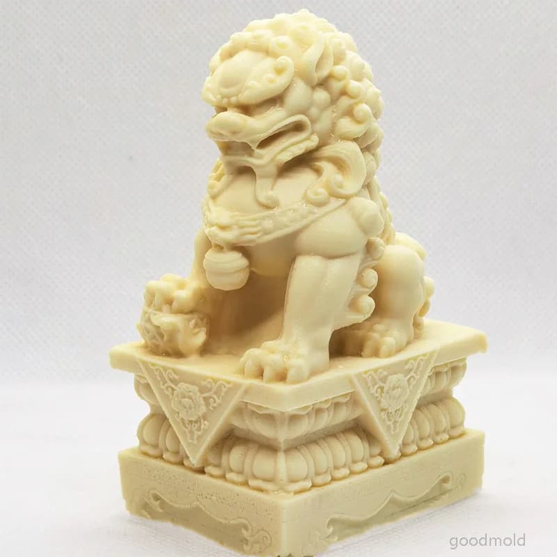 Moule en silicone grand format pour lions en pierre, style chinois, pour sculpture de lion en pierre, moule en plâtre, décoration en béton