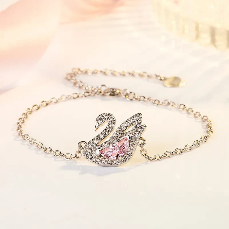 Bracelets en cristal rose pour femmes, pierres précieuses en diamant, bijoux de document, cadeau chic, livraison directe