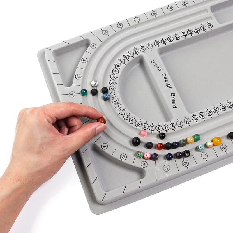 Louleur – planche de perles floquées pour Bracelet, collier, plateau, accessoires de perles, outils de mesure, artisanat pour la fabrication de bijoux, bricolage