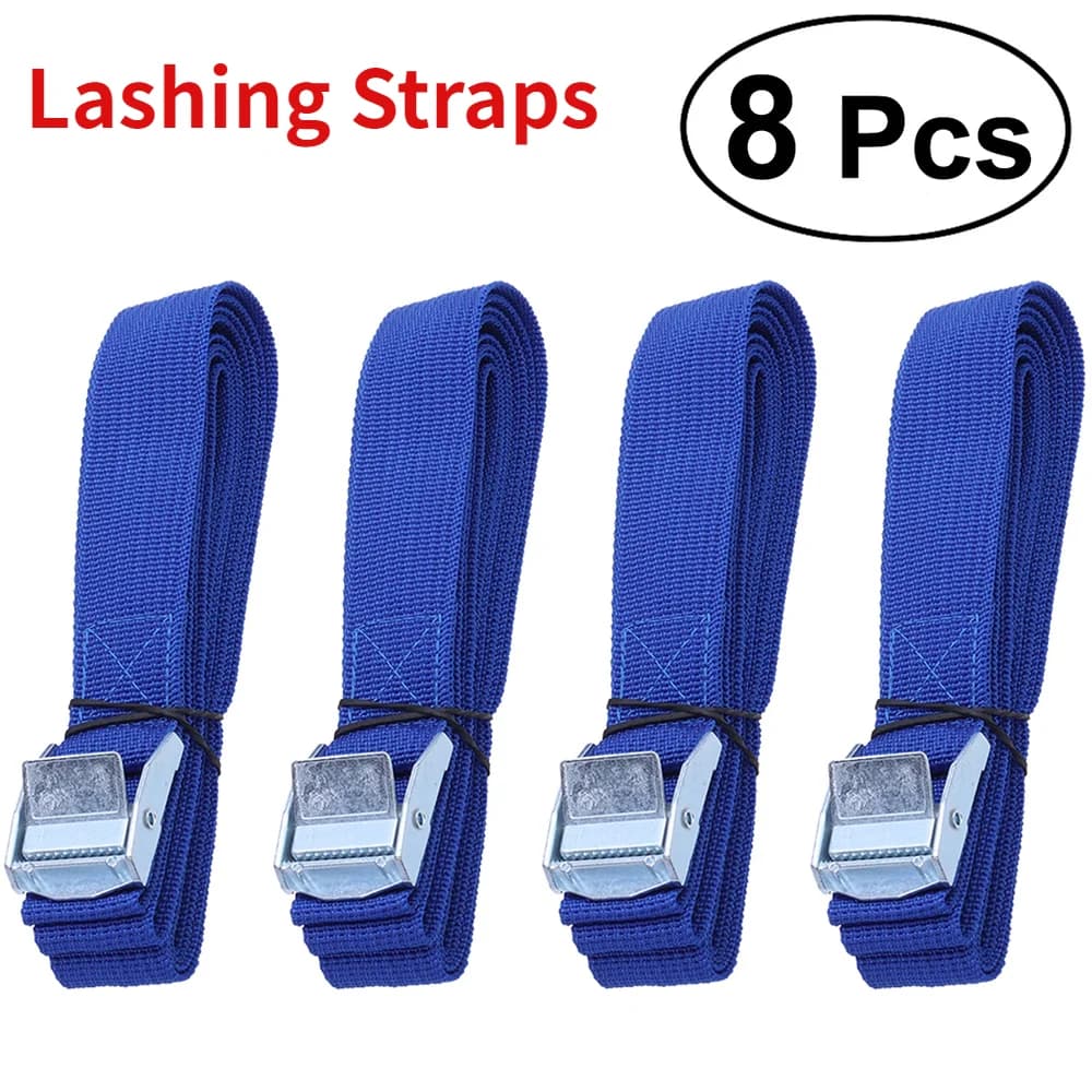 Sangles d'arrimage de 2.5M avec boucle, sangles d'arrimage en Nylon à dégagement rapide pour l'arrimage de chargement, porte-bagages de toit de voiture, porte-Kayak mobile