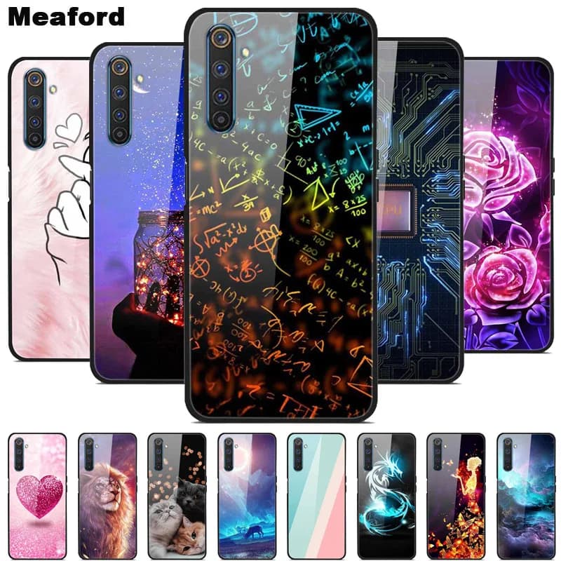 Coque en verre trempé souple et rigide pour Realme 6 Pro, 6 S, 6i