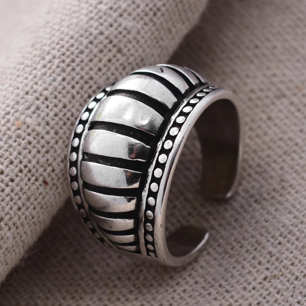 Bague en argent thaïlandais pour femmes, élégante, Design à rayures, bijoux originaux, cadeau d'anniversaire, ne se décolore pas, offre spéciale