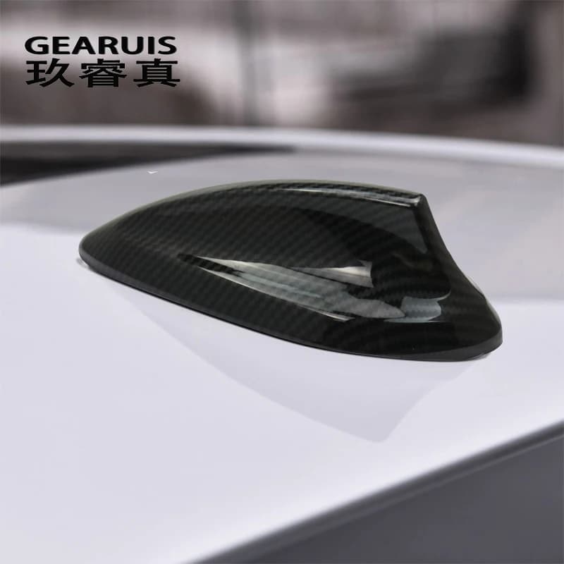 Aileron de requin d'antenne en fibre de carbone, revêtement Kiev illage d'antennes, style de voiture, BMW Série 1, 2, 3, 4, F20, F21, F45, F30, F34, F31, F32, F36, X5, F15, F16