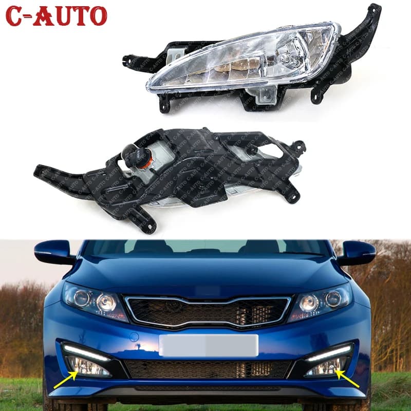 Phare antibrouillard pour pare-chocs avant de voiture, feu conducteur DRL pour KIA K5 Optima 2010 2011 2012 2013 92201-4M000/92202-4M000, style de voiture