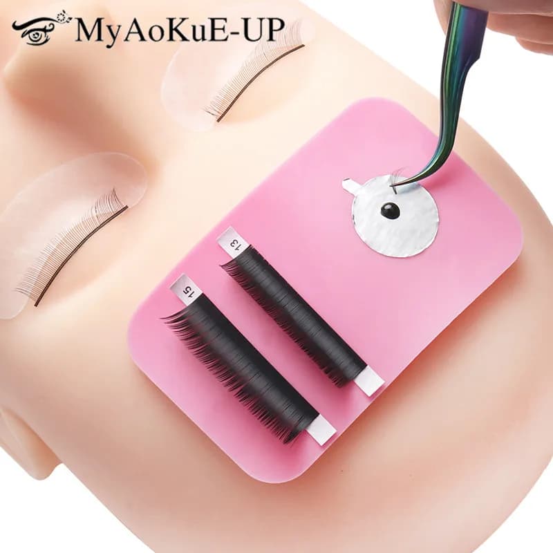 Outil d'extension de cils réutilisable, coussinet en silicone pour le front, patch de colle, outils de maquillage, fournitures pour greffe d'extensions de cils