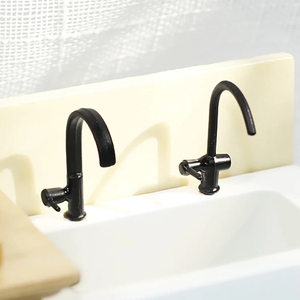 Accessoires miniatures pour maison de poupée 1/12, 1 pièce, Mini robinet en alliage, modèle de robinet d'eau de Simulation pour décoration de maison de poupée ob11