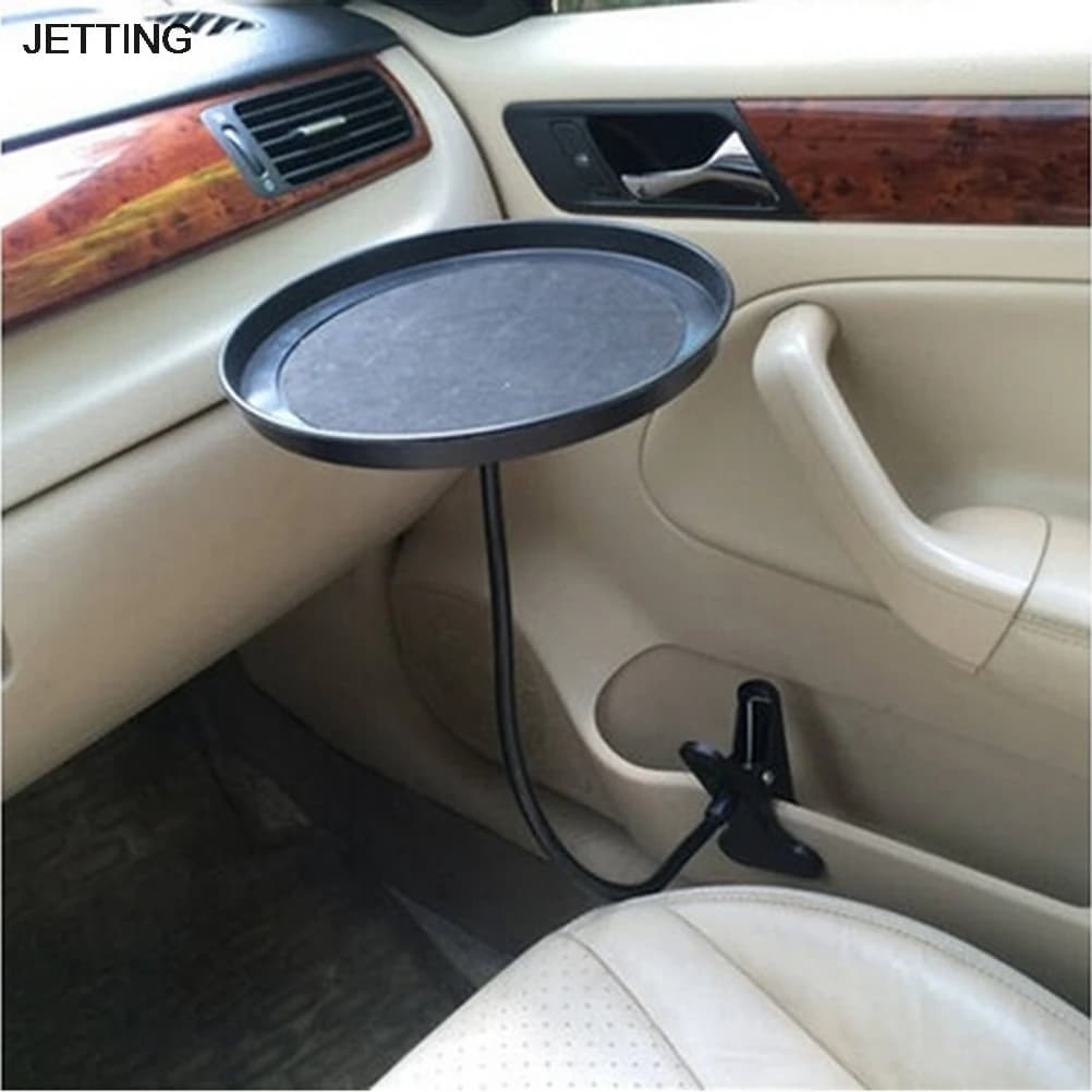 Table à manger pliante noire pour voiture, plateau alimentaire, siège arrière de voiture, palette d'eau