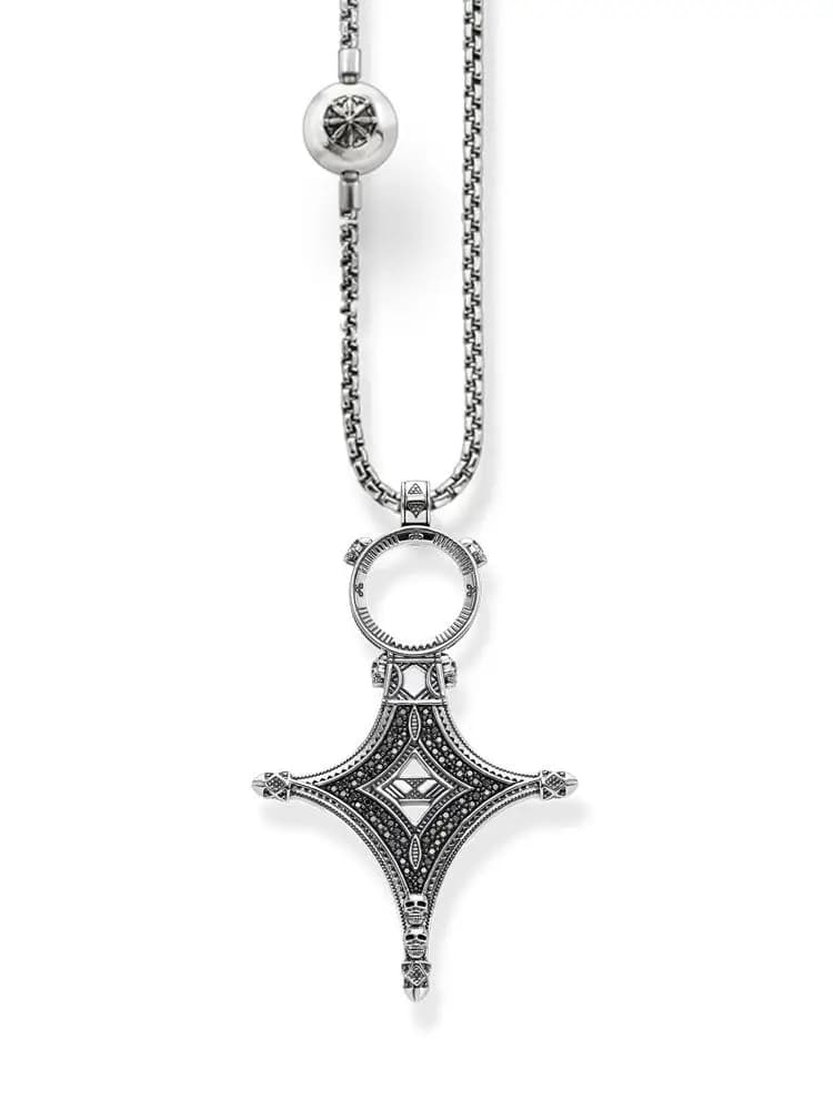 DOM NO CROSS-Collier Traditionnel Européen en Argent Sterling 925, Bijou Fin, Cadeau pour Homme et Femme