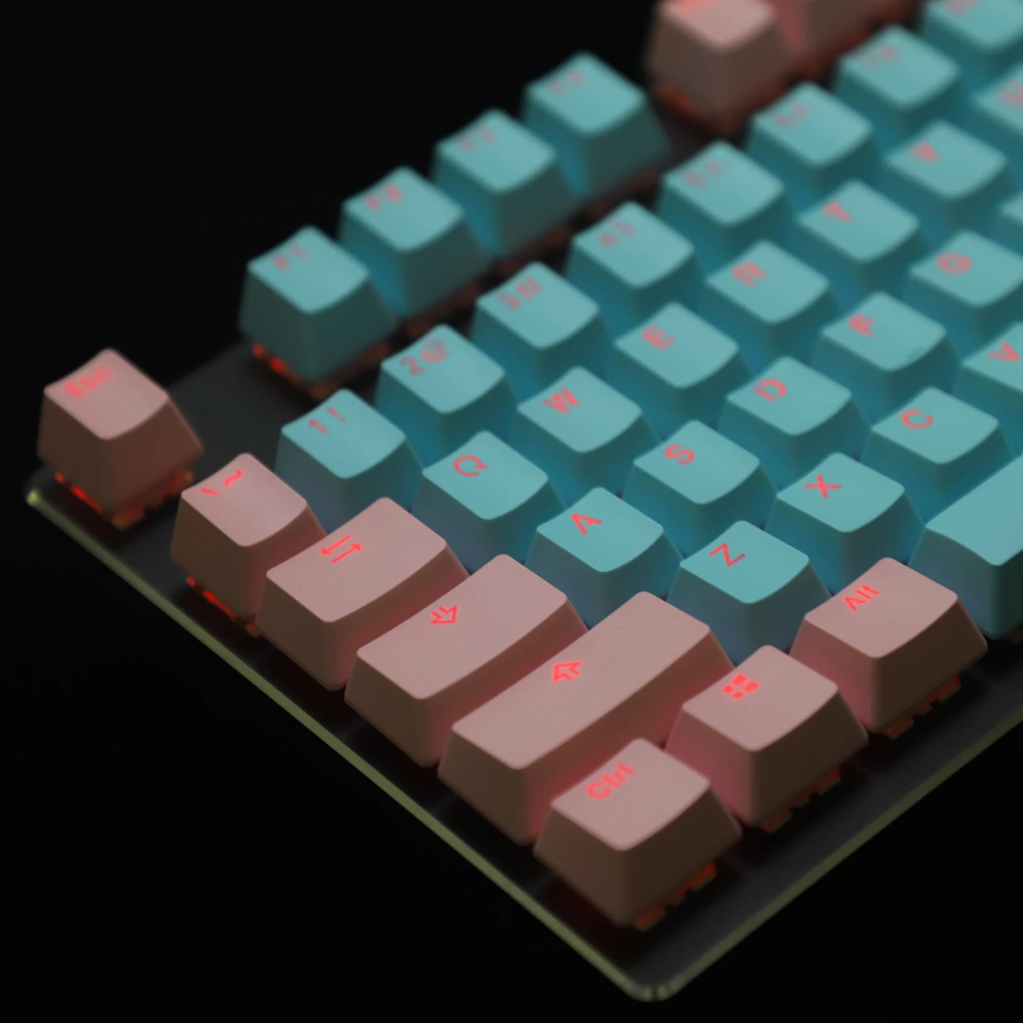 Capuchons pour clavier mécanique MX, 124 touches, PBT, rétroéclairage double coup, 96, 75%, 68 touches, carbone, Miami, FC980M, K75075, 61, 87, 104