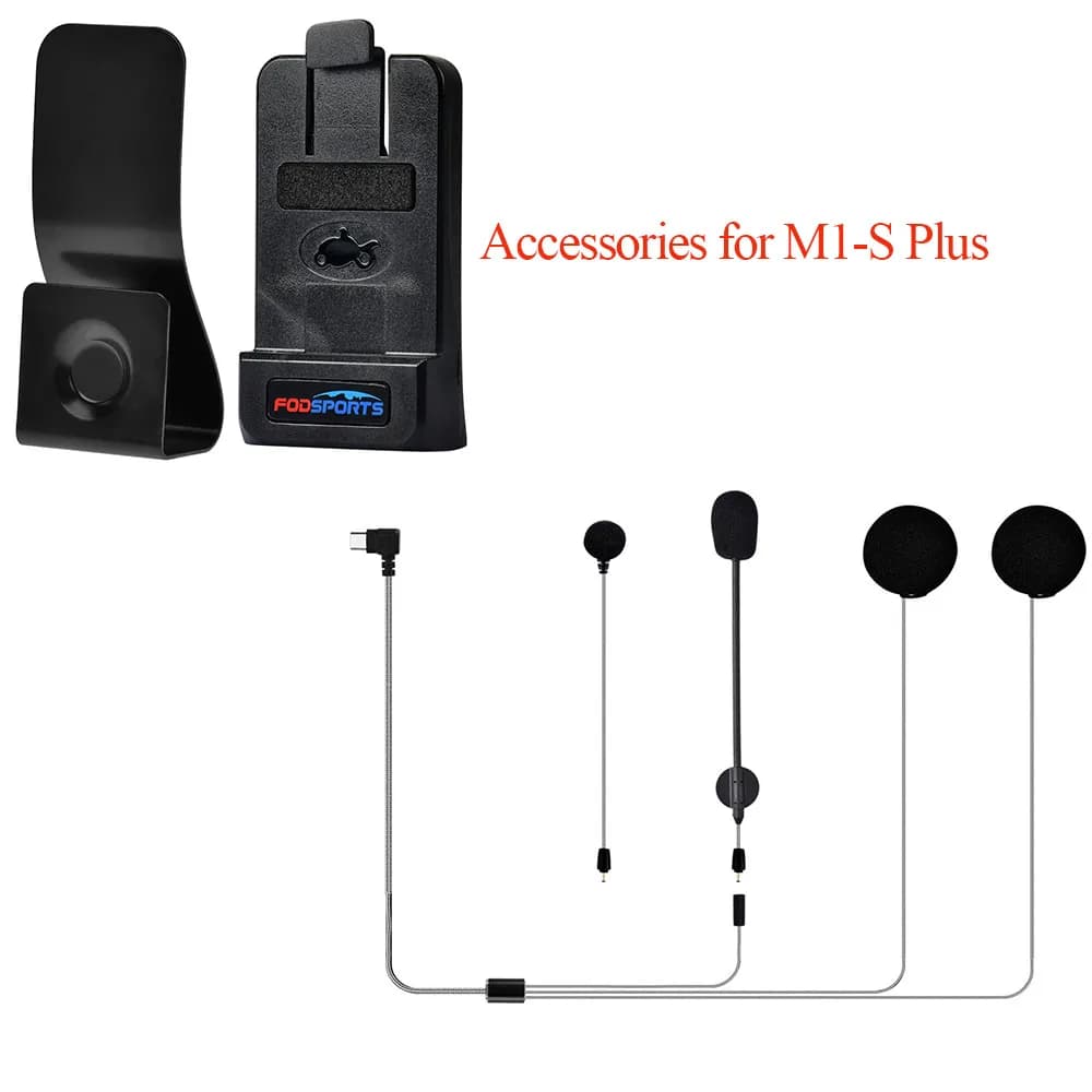 Fodsports Moto Bluetooth Casque Casque Interphone Accessoires pour M1-S Plus M1-S Air Écouteur Écouteur avec réinitialisation M1S Plus