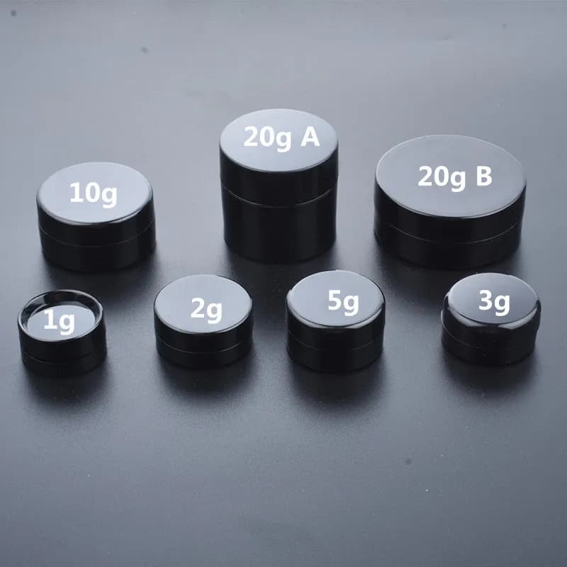 Bocaux à Cosmétiques Transparents en Plastique Africain, Contenant de Maquillage, Flacons de Gratitude, Pots d'Échdébordde Crème pour le Visage, Boîte de Gel, 1/2/3/5/10/20g, 100 Pièces/Lot