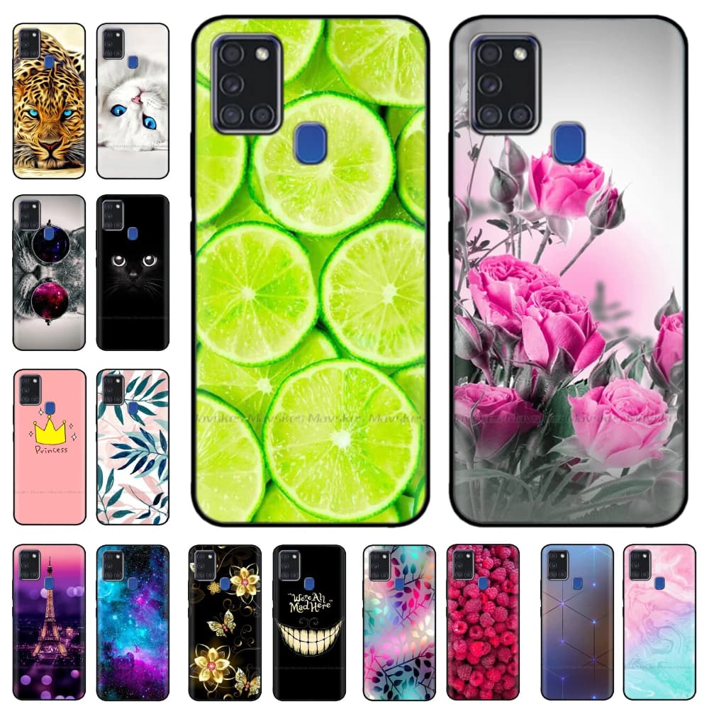Pour Samsung A21S étui Silicone dos protecteur téléphone souple TPU pare-chocs pour Samsung Galaxy A21s GalaxyA21s A 21s a217 couverture