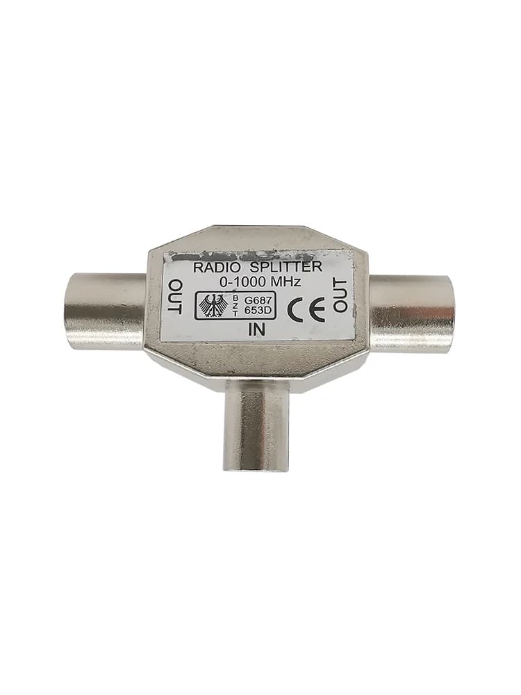 Répartiteur Coaxial aérien TV 1 mâle à 2 femelles connecteurs Type T/F prise d'antenne pour adaptateurs TV/T 1 pièce