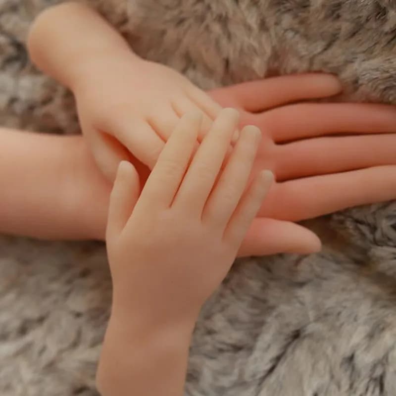 1 paire de mannequins de main réalistes en TPE 14*6 cm, accessoires pour bijoux, modèle de main pour nail art, modèle de main d'enfant, poupée d'Halloween D196