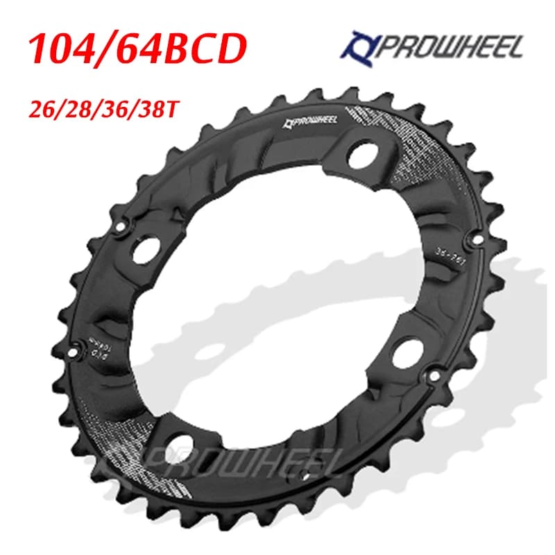 PROWHEEL-Pédalier VTT à double plateau 64/commencerBCD, 2x10/11 vitesses, 26T, 28T, 36T, 38T