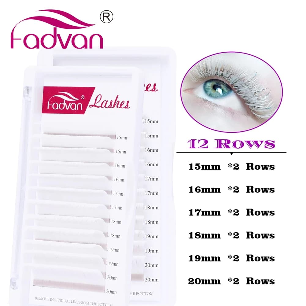 Cils en éventail faciles, Extension de cils de couleur blanche, maquillage, Club de fête, faux cils naturels, outils de greffage professionnels
