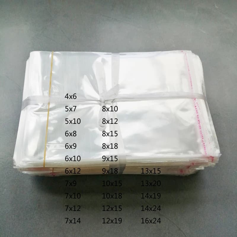 Sacs pour violoncelle, 1000 pièces, sacs Opp transparents auto-scellants, petit sac en plastique auto-adhésif pour pochette à bijoux, sac d'emballage cadeaux
