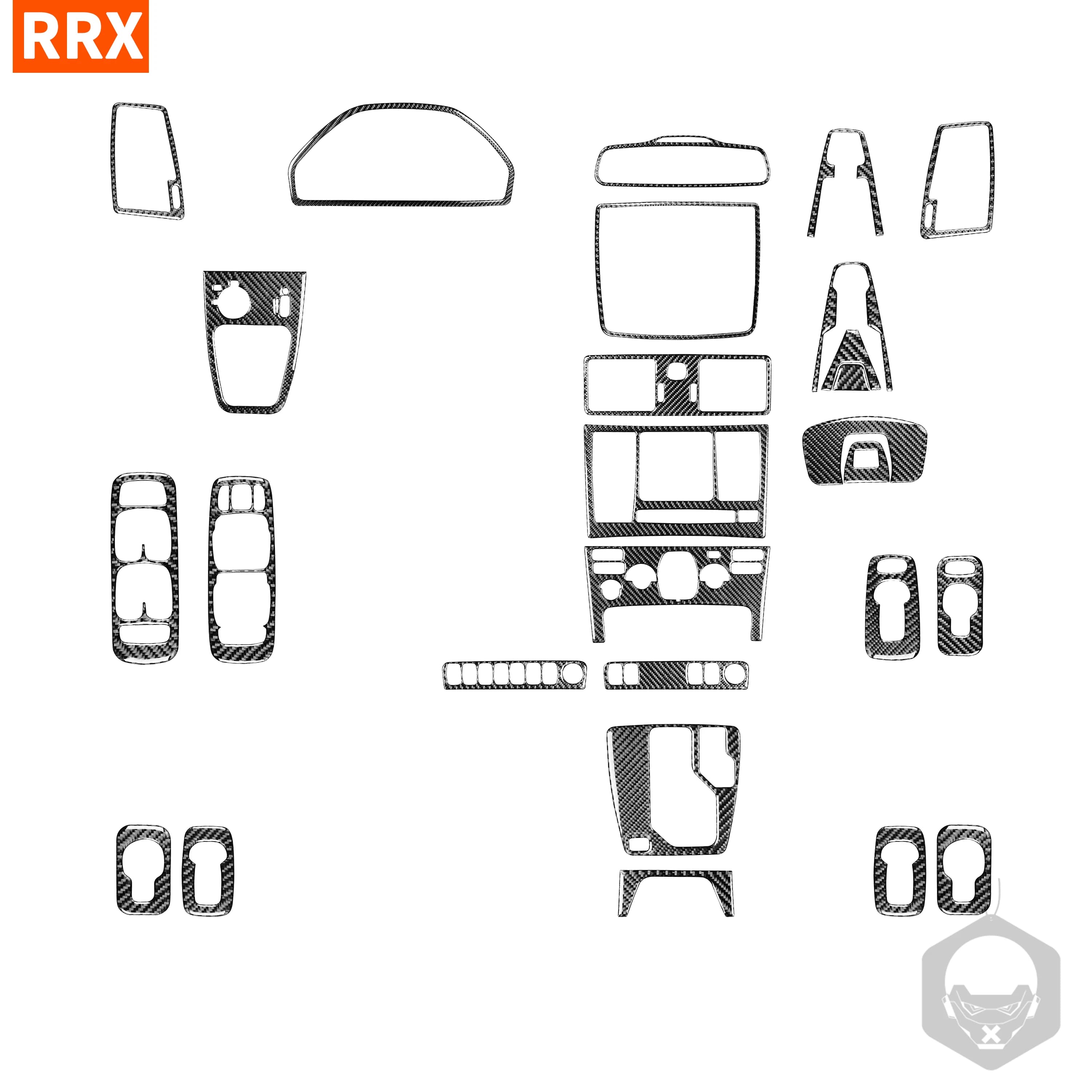 Autocollants en fibre de carbone pour décoration intérieure, ensemble de commande centrale, panneau AC CD, accessoires de voiture, document noir, Volvo XC90 2003-2014