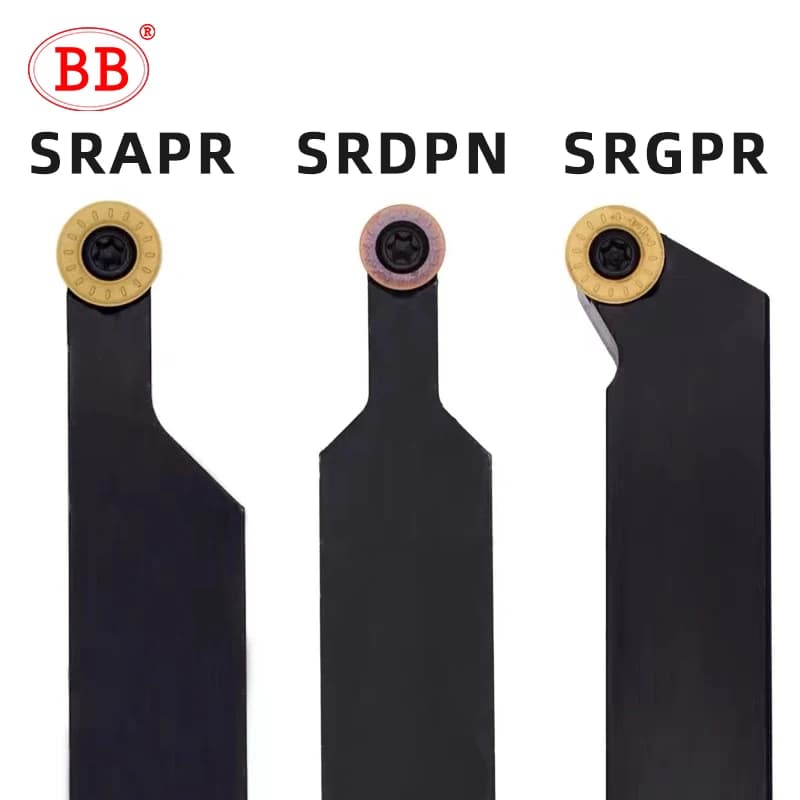 Tour de tournage externe BB SRDPN SRGPR SRAPR CNC, Machine-outil de coupe RPMT RPMW, support d'insertion 1616 2020 2525